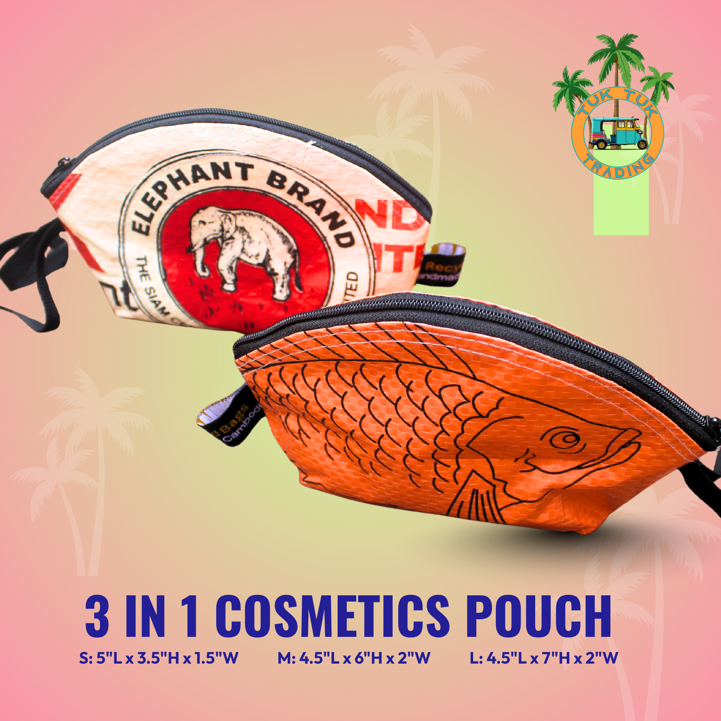3 in 1 Cosmetics Pouch