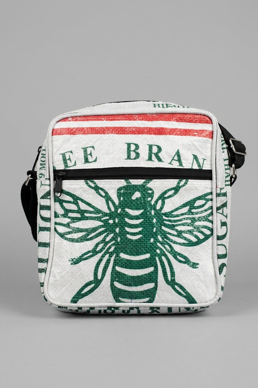 Upcycled Medium Crossbody Bag (Top Zip)