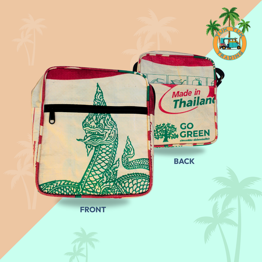 Naga top zip crossbody front and back from TukTuk Trading