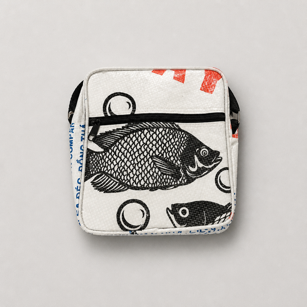 Upcycled Medium Crossbody Bag (Top Zip)