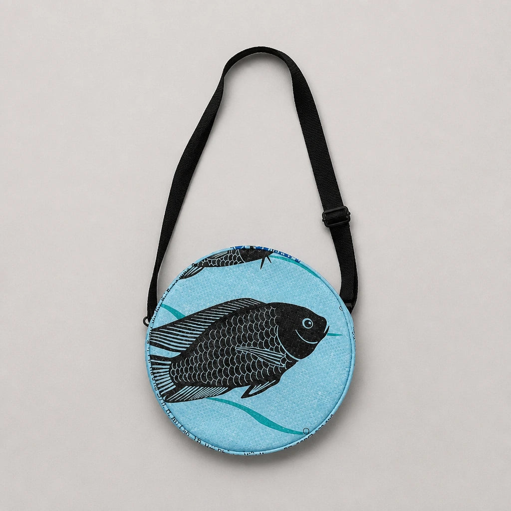 Upcycled Circle Crossbody Bag