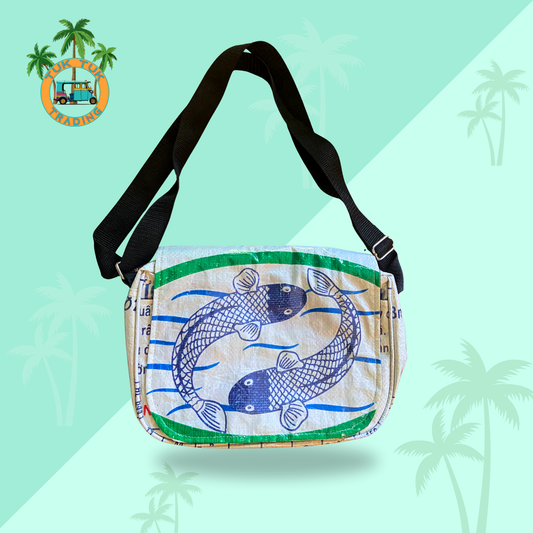 Messenger bag with koi fish from TukTuk Trading