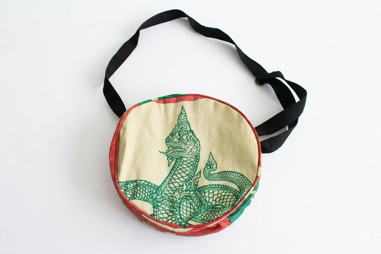 Upcycled Circle Crossbody Bag