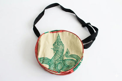 Upcycled Circle Crossbody Bag