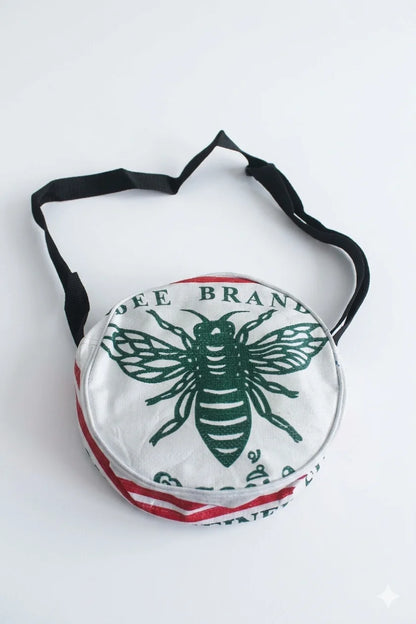 Upcycled Circle Crossbody Bag