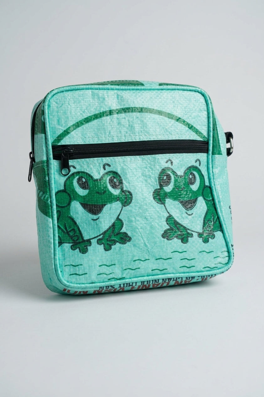 Upcycled Medium Crossbody Bag (Top Zip)