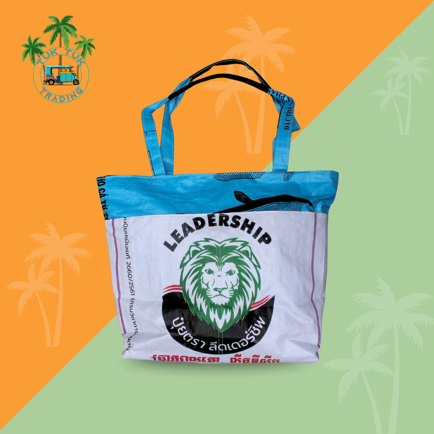 Tote bag with Lion print design from Tuk Tuk Trading
