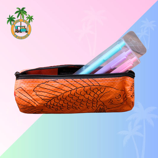 pencil pouch with fish design available at TukTuk Trading