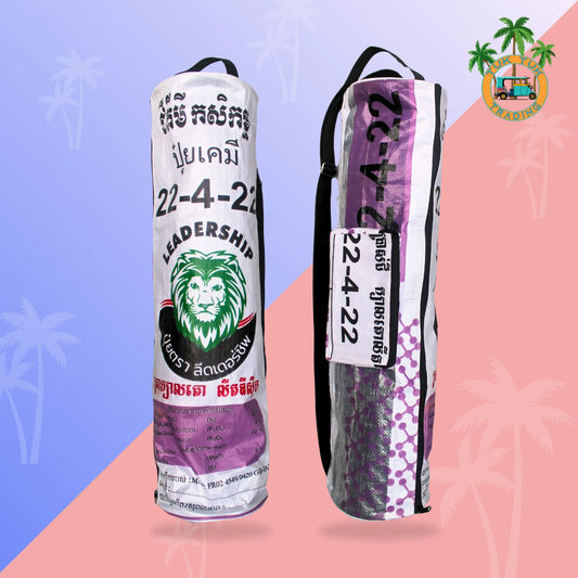 Yoga mat bag with lion print available at ShopTuktuk.com