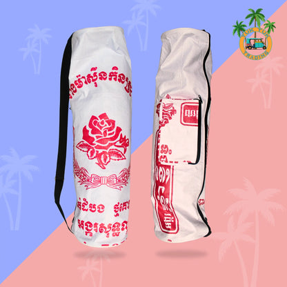 Lotus print yoga mat bag available at ShopTukTuk.com