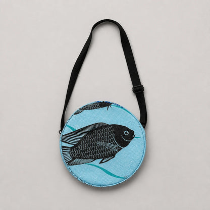 Upcycled Circle Crossbody Bag
